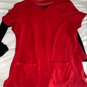 Heart and soul scrubs bottom are straight leg with drawstring